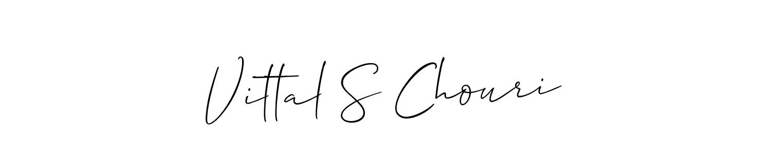 Use a signature maker to create a handwritten signature online. With this signature software, you can design (Allison_Script) your own signature for name Vittal S Chouri. Vittal S Chouri signature style 2 images and pictures png