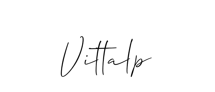 Similarly Allison_Script is the best handwritten signature design. Signature creator online .You can use it as an online autograph creator for name Vittalp. Vittalp signature style 2 images and pictures png