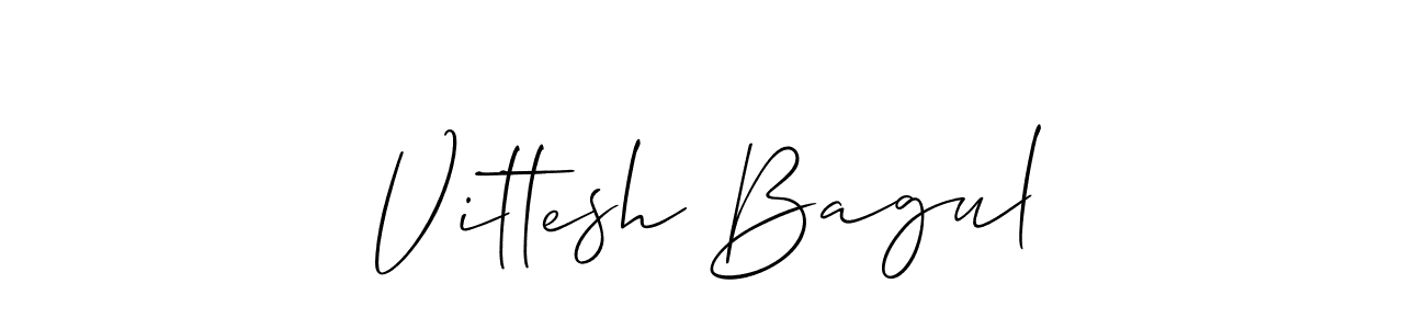 Also we have Vittesh Bagul name is the best signature style. Create professional handwritten signature collection using Allison_Script autograph style. Vittesh Bagul signature style 2 images and pictures png