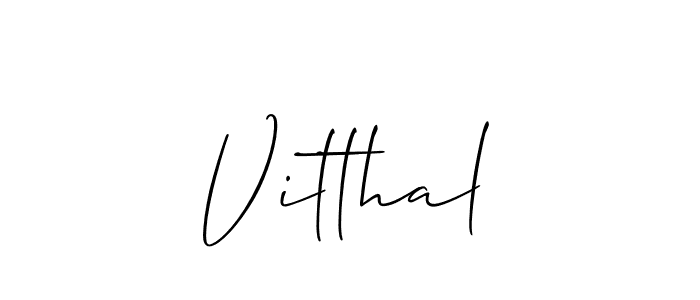 How to make Vitthal name signature. Use Allison_Script style for creating short signs online. This is the latest handwritten sign. Vitthal signature style 2 images and pictures png