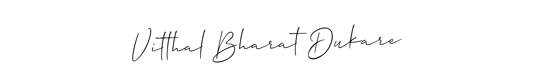 How to make Vitthal Bharat Dukare signature? Allison_Script is a professional autograph style. Create handwritten signature for Vitthal Bharat Dukare name. Vitthal Bharat Dukare signature style 2 images and pictures png