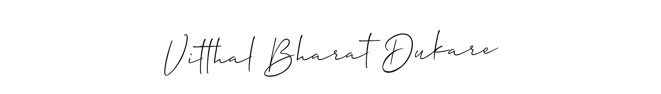 How to make Vitthal Bharat Dukare signature? Allison_Script is a professional autograph style. Create handwritten signature for Vitthal Bharat Dukare name. Vitthal Bharat Dukare signature style 2 images and pictures png