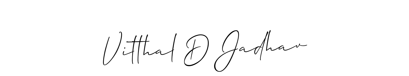 Design your own signature with our free online signature maker. With this signature software, you can create a handwritten (Allison_Script) signature for name Vitthal D Jadhav. Vitthal D Jadhav signature style 2 images and pictures png