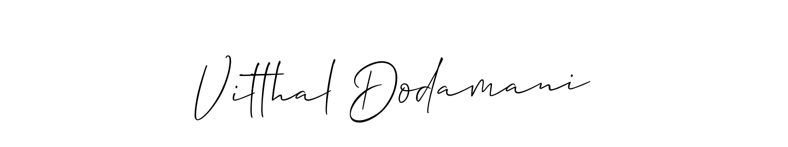 Make a beautiful signature design for name Vitthal Dodamani. With this signature (Allison_Script) style, you can create a handwritten signature for free. Vitthal Dodamani signature style 2 images and pictures png