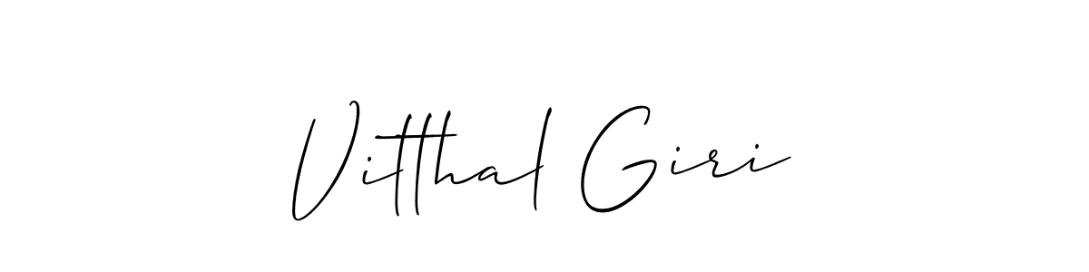 Make a beautiful signature design for name Vitthal Giri. With this signature (Allison_Script) style, you can create a handwritten signature for free. Vitthal Giri signature style 2 images and pictures png