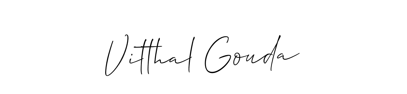 Create a beautiful signature design for name Vitthal Gouda. With this signature (Allison_Script) fonts, you can make a handwritten signature for free. Vitthal Gouda signature style 2 images and pictures png