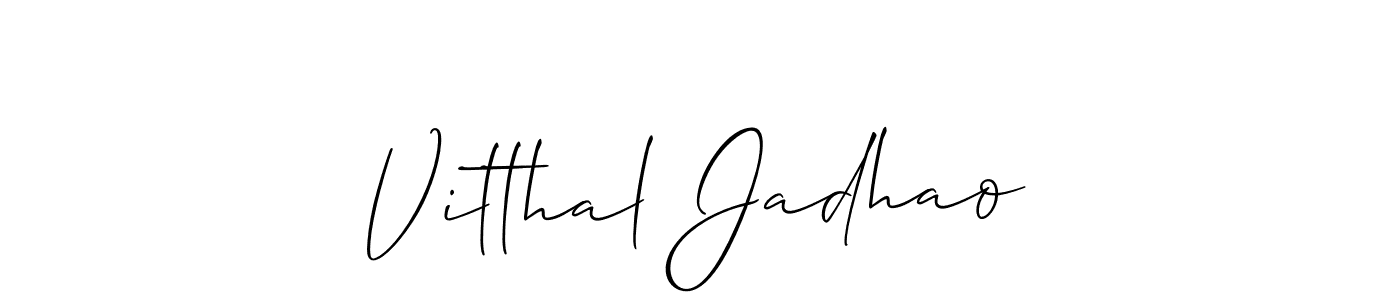 Vitthal Jadhao stylish signature style. Best Handwritten Sign (Allison_Script) for my name. Handwritten Signature Collection Ideas for my name Vitthal Jadhao. Vitthal Jadhao signature style 2 images and pictures png