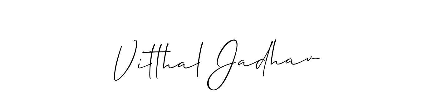 How to make Vitthal Jadhav signature? Allison_Script is a professional autograph style. Create handwritten signature for Vitthal Jadhav name. Vitthal Jadhav signature style 2 images and pictures png