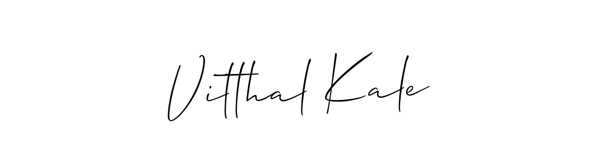 You should practise on your own different ways (Allison_Script) to write your name (Vitthal Kale) in signature. don't let someone else do it for you. Vitthal Kale signature style 2 images and pictures png
