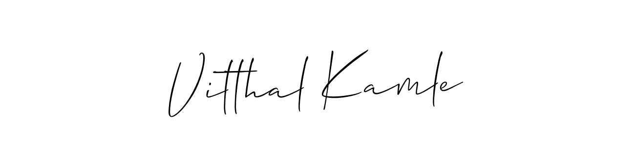 Make a beautiful signature design for name Vitthal Kamle. Use this online signature maker to create a handwritten signature for free. Vitthal Kamle signature style 2 images and pictures png