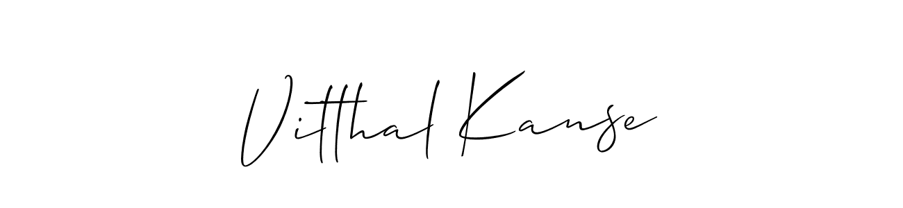 How to make Vitthal Kanse signature? Allison_Script is a professional autograph style. Create handwritten signature for Vitthal Kanse name. Vitthal Kanse signature style 2 images and pictures png