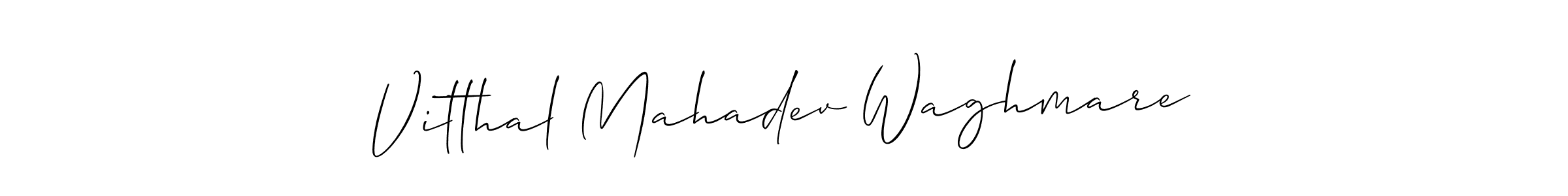 Also we have Vitthal Mahadev Waghmare name is the best signature style. Create professional handwritten signature collection using Allison_Script autograph style. Vitthal Mahadev Waghmare signature style 2 images and pictures png