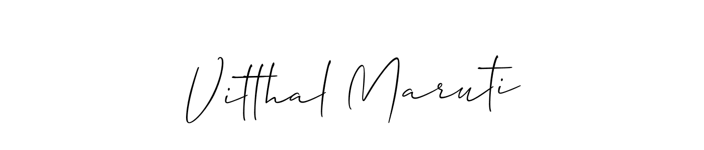 Create a beautiful signature design for name Vitthal Maruti. With this signature (Allison_Script) fonts, you can make a handwritten signature for free. Vitthal Maruti signature style 2 images and pictures png