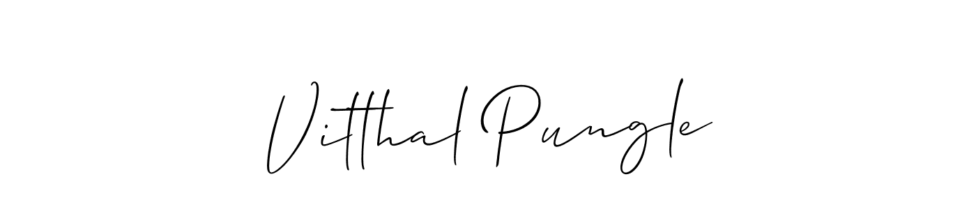 Make a short Vitthal Pungle signature style. Manage your documents anywhere anytime using Allison_Script. Create and add eSignatures, submit forms, share and send files easily. Vitthal Pungle signature style 2 images and pictures png