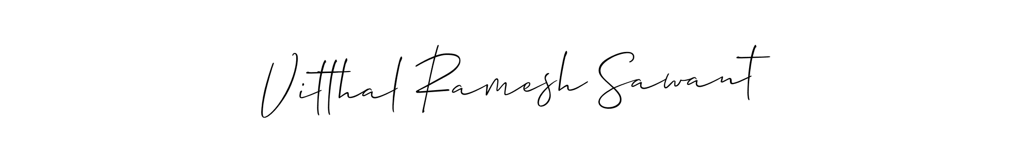 Create a beautiful signature design for name Vitthal Ramesh Sawant. With this signature (Allison_Script) fonts, you can make a handwritten signature for free. Vitthal Ramesh Sawant signature style 2 images and pictures png