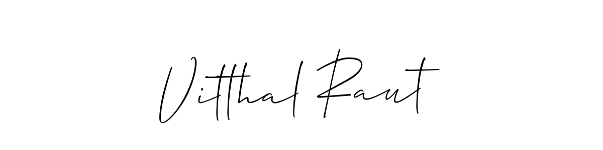 Vitthal Raut stylish signature style. Best Handwritten Sign (Allison_Script) for my name. Handwritten Signature Collection Ideas for my name Vitthal Raut. Vitthal Raut signature style 2 images and pictures png