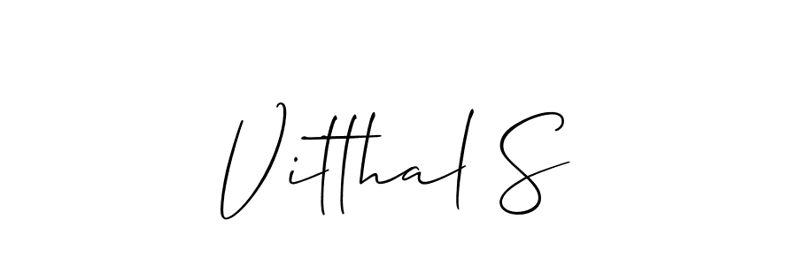 Also we have Vitthal S name is the best signature style. Create professional handwritten signature collection using Allison_Script autograph style. Vitthal S signature style 2 images and pictures png