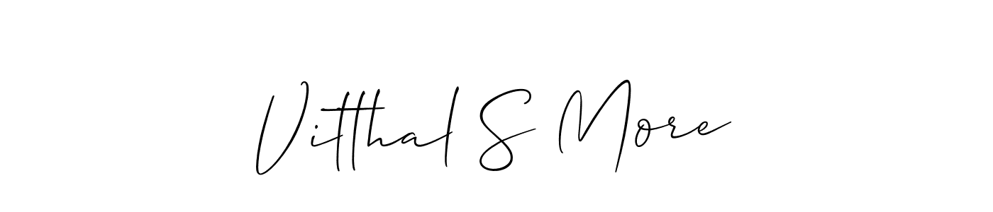 This is the best signature style for the Vitthal S More name. Also you like these signature font (Allison_Script). Mix name signature. Vitthal S More signature style 2 images and pictures png