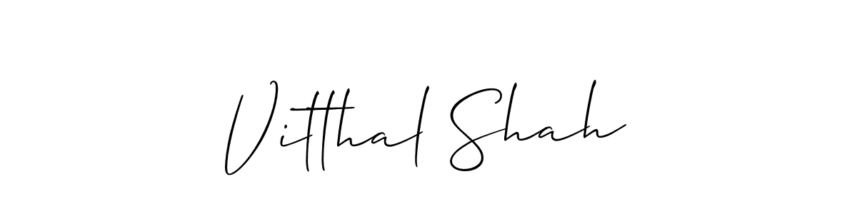 if you are searching for the best signature style for your name Vitthal Shah. so please give up your signature search. here we have designed multiple signature styles  using Allison_Script. Vitthal Shah signature style 2 images and pictures png