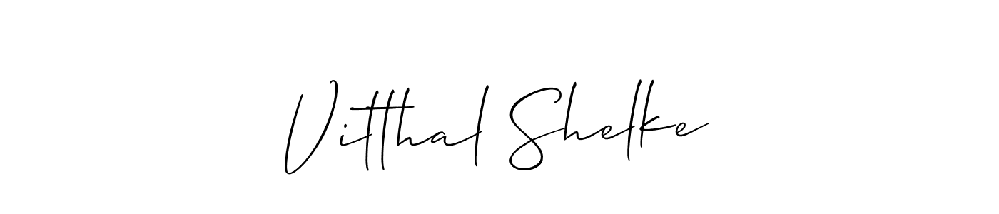 Also we have Vitthal Shelke name is the best signature style. Create professional handwritten signature collection using Allison_Script autograph style. Vitthal Shelke signature style 2 images and pictures png