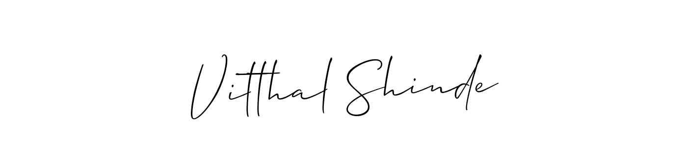 How to make Vitthal Shinde name signature. Use Allison_Script style for creating short signs online. This is the latest handwritten sign. Vitthal Shinde signature style 2 images and pictures png