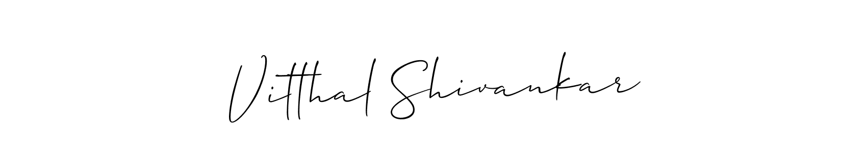 Use a signature maker to create a handwritten signature online. With this signature software, you can design (Allison_Script) your own signature for name Vitthal Shivankar. Vitthal Shivankar signature style 2 images and pictures png