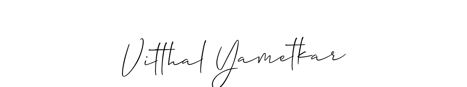 How to make Vitthal Yametkar signature? Allison_Script is a professional autograph style. Create handwritten signature for Vitthal Yametkar name. Vitthal Yametkar signature style 2 images and pictures png