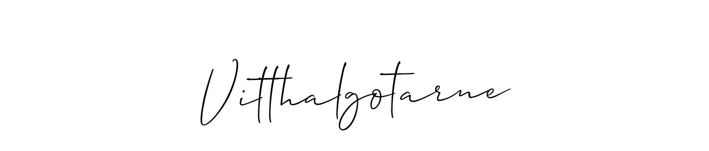 The best way (Allison_Script) to make a short signature is to pick only two or three words in your name. The name Vitthalgotarne include a total of six letters. For converting this name. Vitthalgotarne signature style 2 images and pictures png