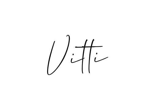 It looks lik you need a new signature style for name Vitti. Design unique handwritten (Allison_Script) signature with our free signature maker in just a few clicks. Vitti signature style 2 images and pictures png