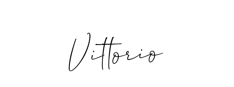 Make a beautiful signature design for name Vittorio. With this signature (Allison_Script) style, you can create a handwritten signature for free. Vittorio signature style 2 images and pictures png