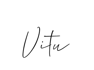 You should practise on your own different ways (Allison_Script) to write your name (Vitu) in signature. don't let someone else do it for you. Vitu signature style 2 images and pictures png