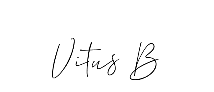 Similarly Allison_Script is the best handwritten signature design. Signature creator online .You can use it as an online autograph creator for name Vitus B. Vitus B signature style 2 images and pictures png