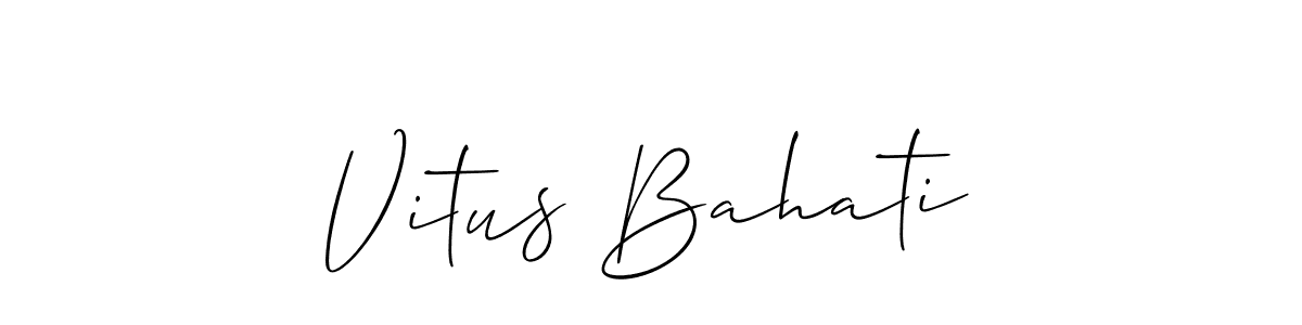 It looks lik you need a new signature style for name Vitus Bahati. Design unique handwritten (Allison_Script) signature with our free signature maker in just a few clicks. Vitus Bahati signature style 2 images and pictures png