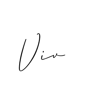 Similarly Allison_Script is the best handwritten signature design. Signature creator online .You can use it as an online autograph creator for name Viv. Viv signature style 2 images and pictures png