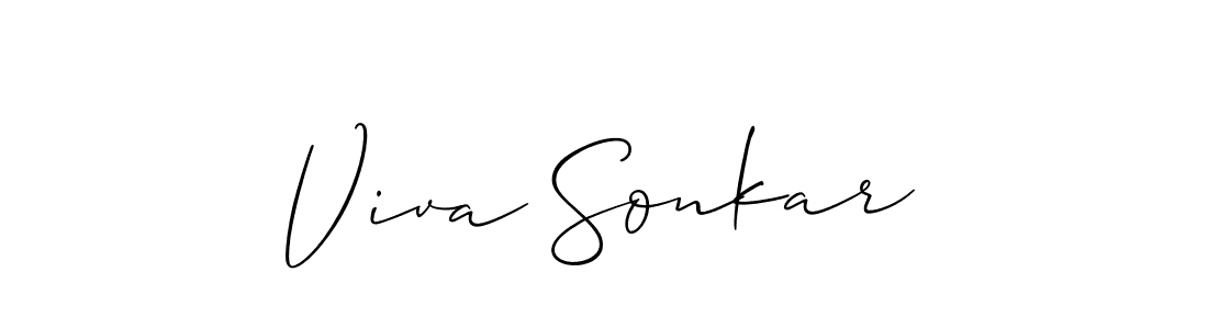 How to Draw Viva Sonkar signature style? Allison_Script is a latest design signature styles for name Viva Sonkar. Viva Sonkar signature style 2 images and pictures png
