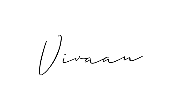 Make a beautiful signature design for name Vivaan. With this signature (Allison_Script) style, you can create a handwritten signature for free. Vivaan signature style 2 images and pictures png