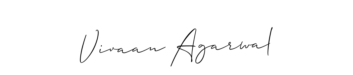 Create a beautiful signature design for name Vivaan Agarwal. With this signature (Allison_Script) fonts, you can make a handwritten signature for free. Vivaan Agarwal signature style 2 images and pictures png