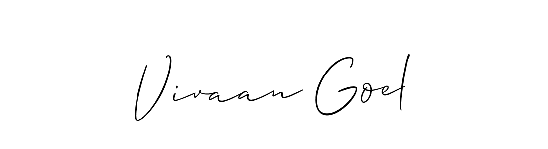 Similarly Allison_Script is the best handwritten signature design. Signature creator online .You can use it as an online autograph creator for name Vivaan Goel. Vivaan Goel signature style 2 images and pictures png