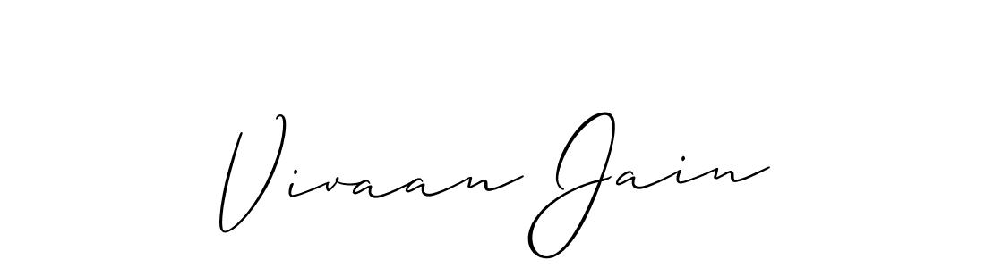 How to make Vivaan Jain signature? Allison_Script is a professional autograph style. Create handwritten signature for Vivaan Jain name. Vivaan Jain signature style 2 images and pictures png