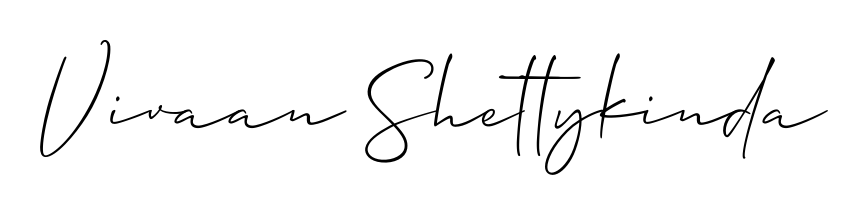 A timeless handwritten aesthetic for Vivaan Shettykinda. The Allison_Script font gives your signature a handcrafted feel with natural curves. Vivaan Shettykinda signature style 2 images and pictures png