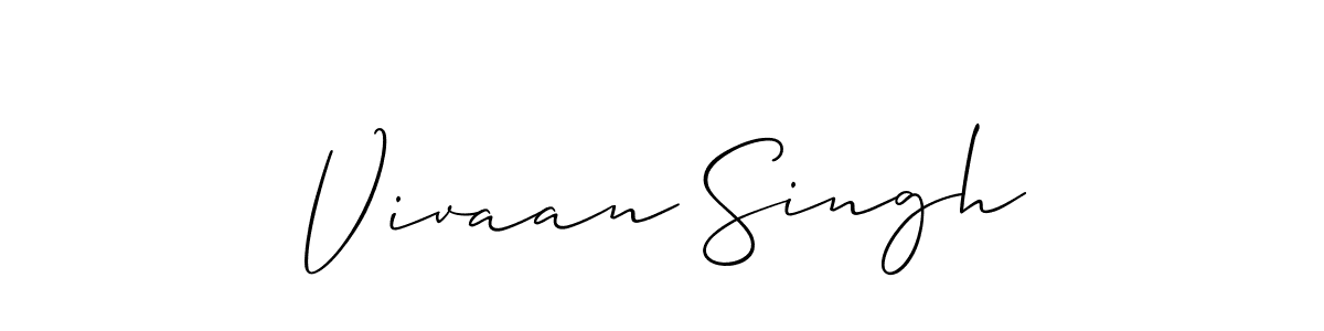 How to make Vivaan Singh signature? Allison_Script is a professional autograph style. Create handwritten signature for Vivaan Singh name. Vivaan Singh signature style 2 images and pictures png