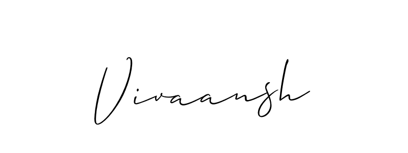 Also You can easily find your signature by using the search form. We will create Vivaansh name handwritten signature images for you free of cost using Allison_Script sign style. Vivaansh signature style 2 images and pictures png