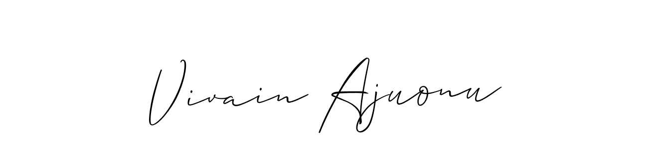 It looks lik you need a new signature style for name Vivain Ajuonu. Design unique handwritten (Allison_Script) signature with our free signature maker in just a few clicks. Vivain Ajuonu signature style 2 images and pictures png