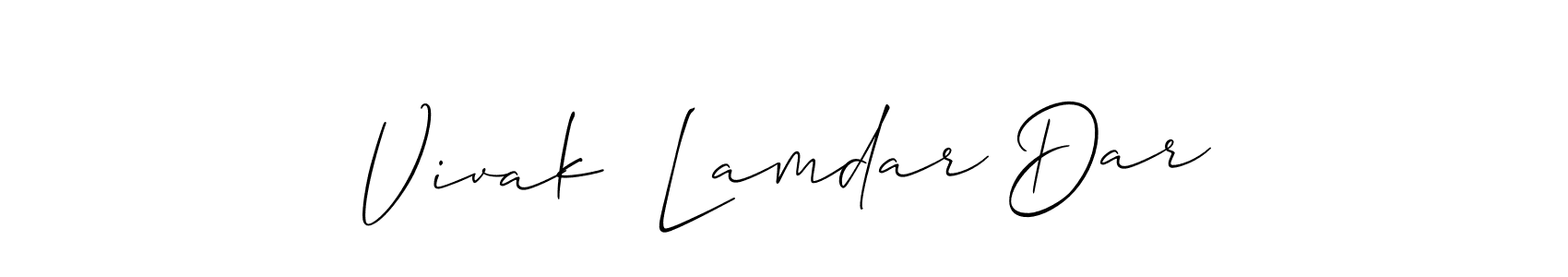 Design your own signature with our free online signature maker. With this signature software, you can create a handwritten (Allison_Script) signature for name Vivak  Lamdar Dar. Vivak  Lamdar Dar signature style 2 images and pictures png