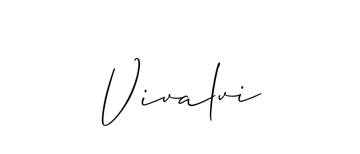 Allison_Script is a professional signature style that is perfect for those who want to add a touch of class to their signature. It is also a great choice for those who want to make their signature more unique. Get Vivalvi name to fancy signature for free. Vivalvi signature style 2 images and pictures png