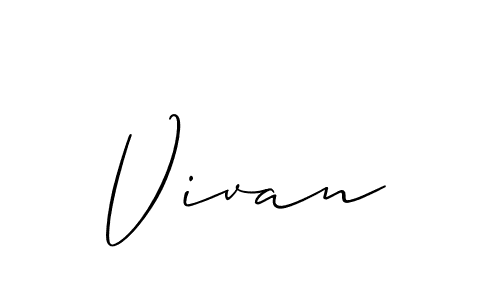 Create a beautiful signature design for name Vivan. With this signature (Allison_Script) fonts, you can make a handwritten signature for free. Vivan signature style 2 images and pictures png