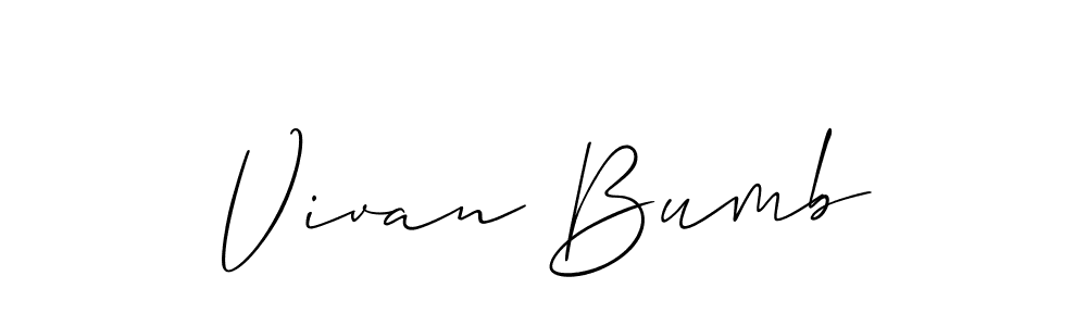 This is the best signature style for the Vivan Bumb name. Also you like these signature font (Allison_Script). Mix name signature. Vivan Bumb signature style 2 images and pictures png