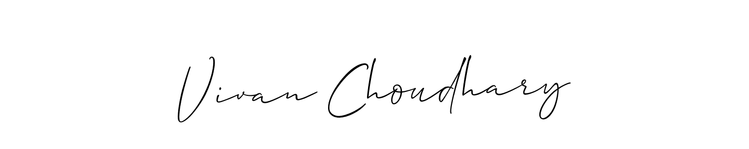 Design your own signature with our free online signature maker. With this signature software, you can create a handwritten (Allison_Script) signature for name Vivan Choudhary. Vivan Choudhary signature style 2 images and pictures png
