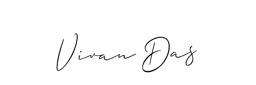 if you are searching for the best signature style for your name Vivan Das. so please give up your signature search. here we have designed multiple signature styles  using Allison_Script. Vivan Das signature style 2 images and pictures png