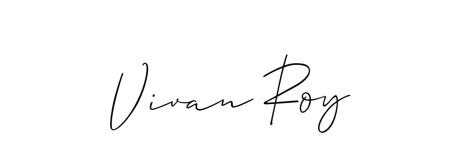 You should practise on your own different ways (Allison_Script) to write your name (Vivan Roy) in signature. don't let someone else do it for you. Vivan Roy signature style 2 images and pictures png